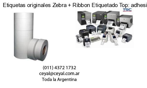 Etiquetas originales Zebra   Ribbon Etiquetado Top: adhesivo   ribbo