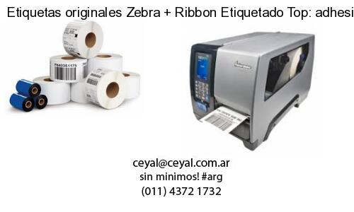 Etiquetas originales Zebra   Ribbon Etiquetado Top: adhesivo   ribbo