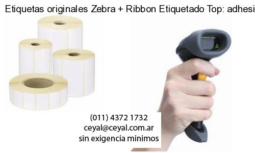 Etiquetas originales Zebra   Ribbon Etiquetado Top: adhesivo   ribbo