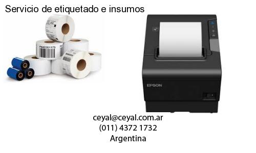 Servicio de etiquetado e insumos