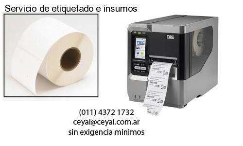 Servicio de etiquetado e insumos