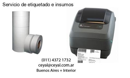 Servicio de etiquetado e insumos