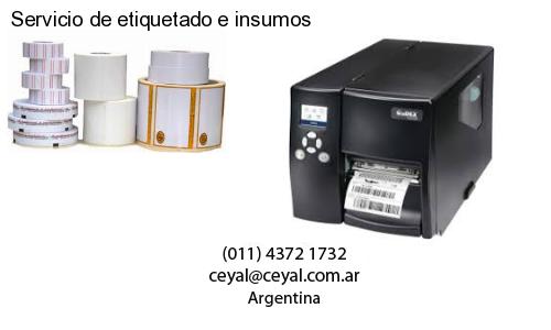 Servicio de etiquetado e insumos