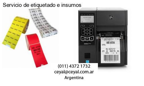 Servicio de etiquetado e insumos