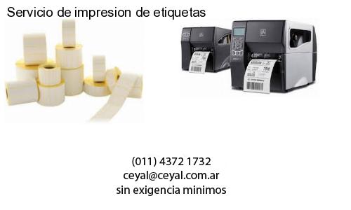 Servicio de impresion de etiquetas