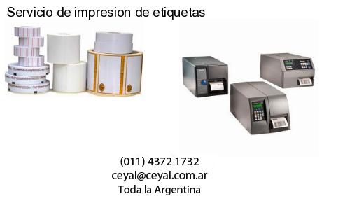 Servicio de impresion de etiquetas