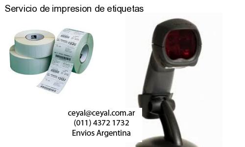 Servicio de impresion de etiquetas