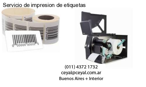 Servicio de impresion de etiquetas