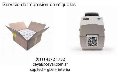 Servicio de impresion de etiquetas