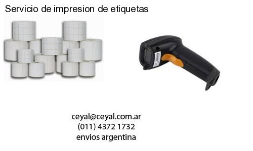 Servicio de impresion de etiquetas