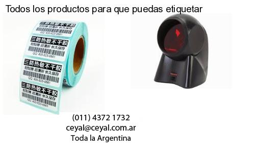 Todos los productos para que puedas etiquetar