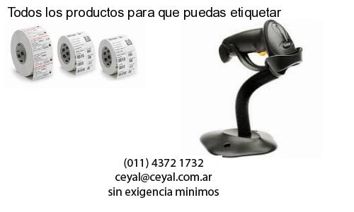 Todos los productos para que puedas etiquetar