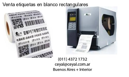 Venta etiquetas en blanco rectangulares