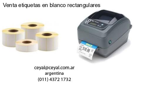 Venta etiquetas en blanco rectangulares