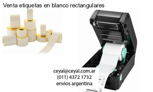 Venta etiquetas en blanco rectangulares