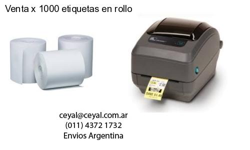 Venta x 1000 etiquetas en rollo