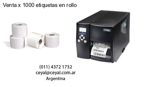 Venta x 1000 etiquetas en rollo