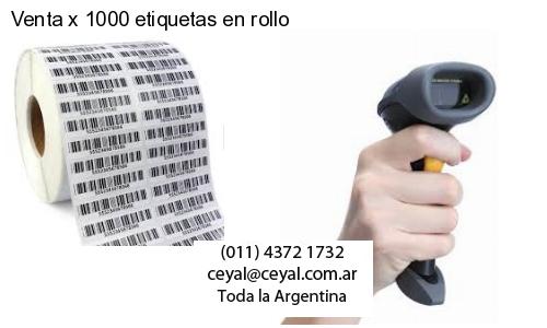 Venta x 1000 etiquetas en rollo