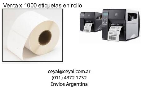 Venta x 1000 etiquetas en rollo