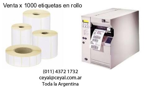 Venta x 1000 etiquetas en rollo