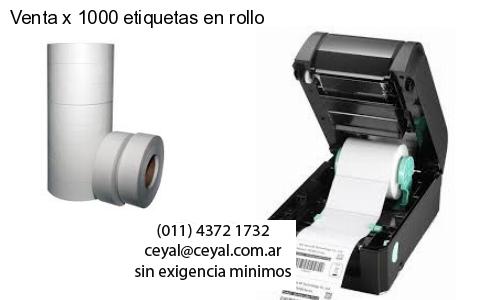 Venta x 1000 etiquetas en rollo