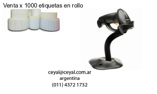 Venta x 1000 etiquetas en rollo