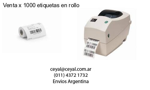 Venta x 1000 etiquetas en rollo