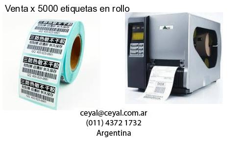 Venta x 5000 etiquetas en rollo