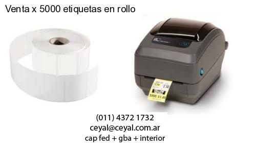 Venta x 5000 etiquetas en rollo