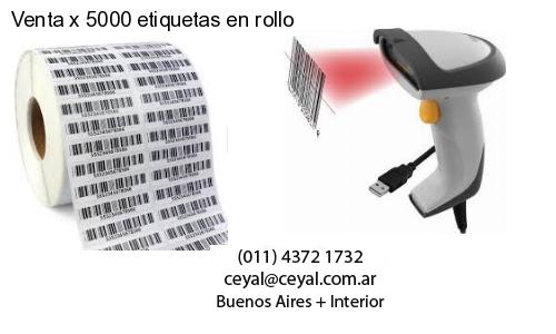 Venta x 5000 etiquetas en rollo