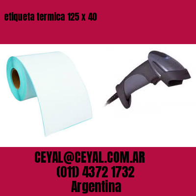 etiqueta termica 125 x 40