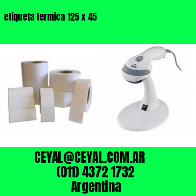 etiqueta termica 125 x 45