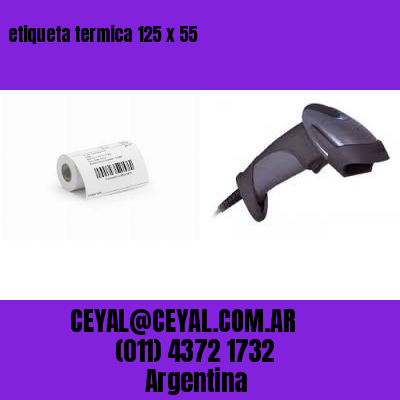 etiqueta termica 125 x 55