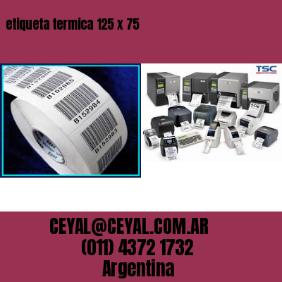 etiqueta termica 125 x 75