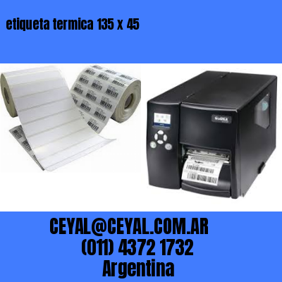 etiqueta termica 135 x 45