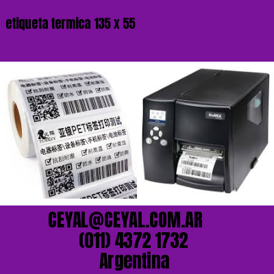 etiqueta termica 135 x 55