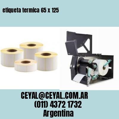 etiqueta termica 65 x 125