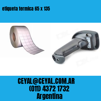 etiqueta termica 65 x 135