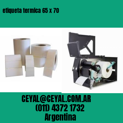 etiqueta termica 65 x 70