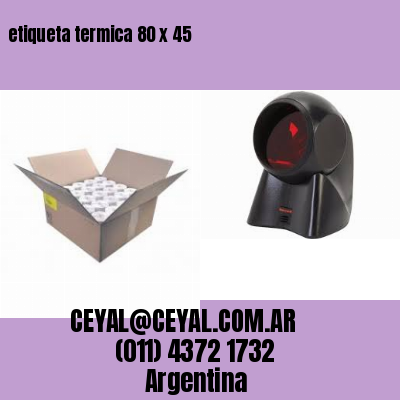 etiqueta termica 80 x 45