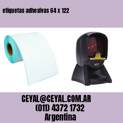 etiquetas adhesivas 64 x 122