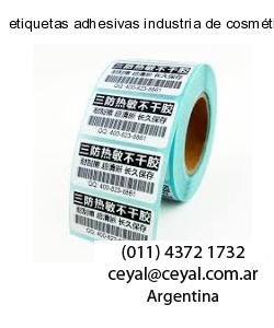 etiquetas adhesivas industria de cosméticos