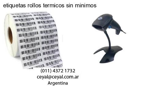 etiquetas rollos termicos sin minimos