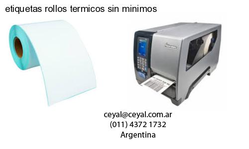 etiquetas rollos termicos sin minimos