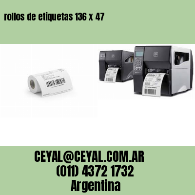 rollos de etiquetas 136 x 47