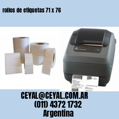 rollos de etiquetas 71 x 76