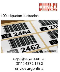 100 etiquetas ilustracion