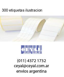 300 etiquetas ilustracion