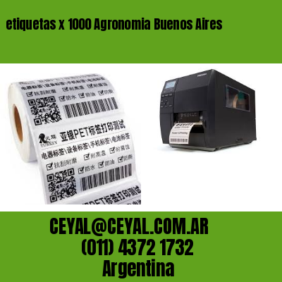 etiquetas x 1000 Agronomia Buenos Aires