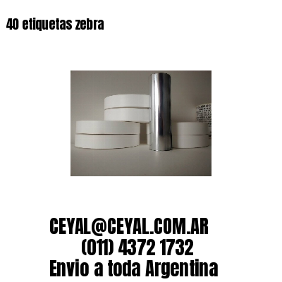 40 etiquetas zebra